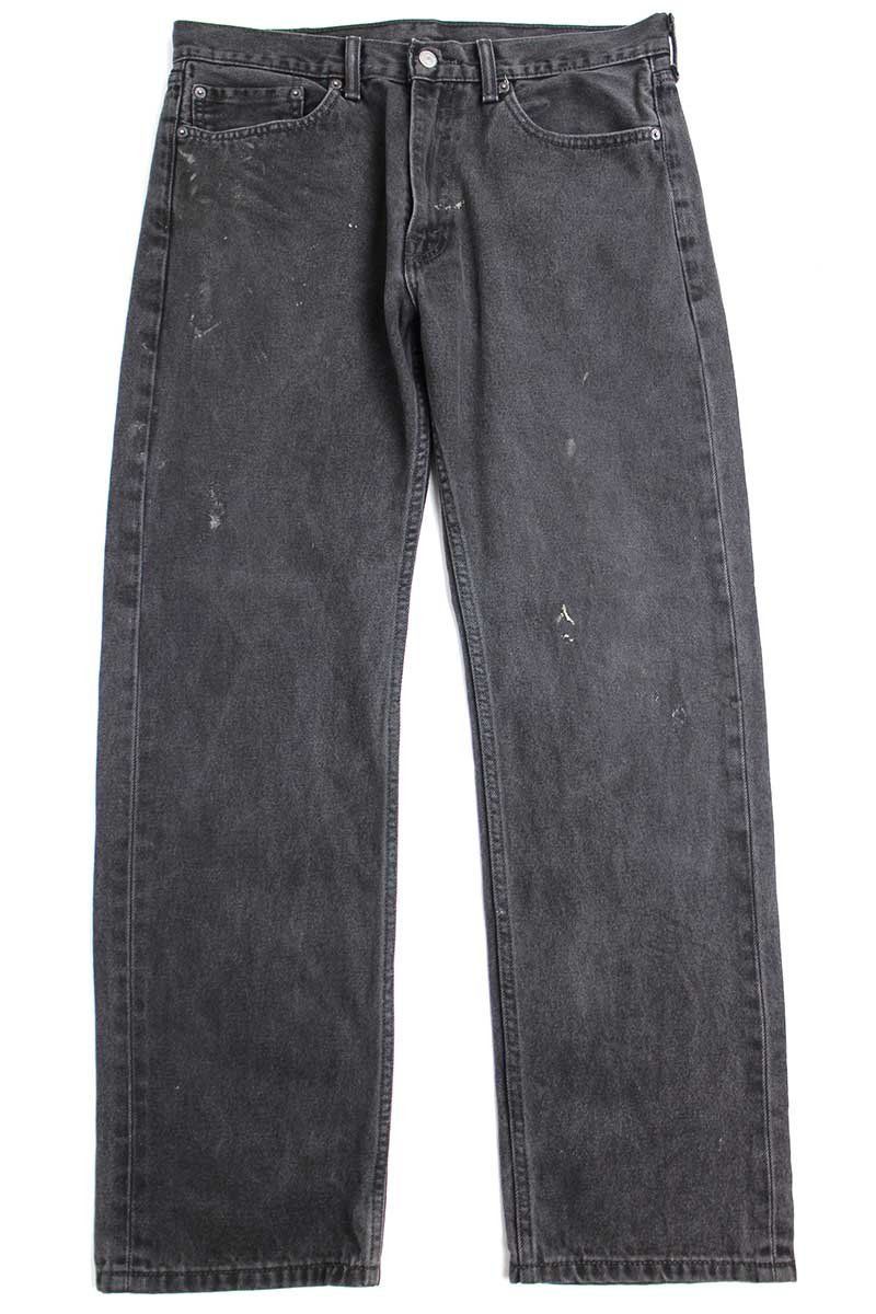 Levi'sリーバイス 505 ペンキ飛び ブラック デニムパンツ w36