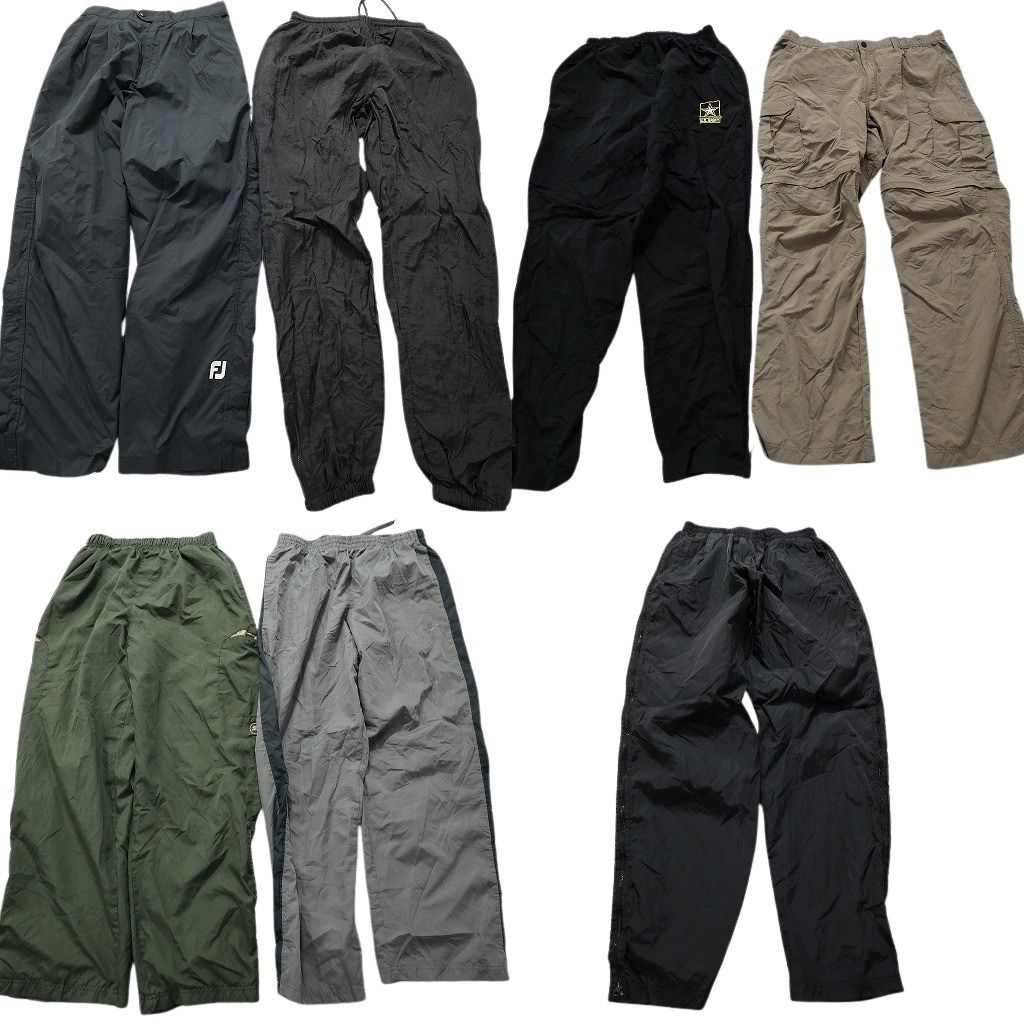 古着卸 まとめ売り ナイロン パンツ 7枚セット (メンズ M /L ) デタッチャブル ミリタリー ARMY スターター 中古 古着 MY9474