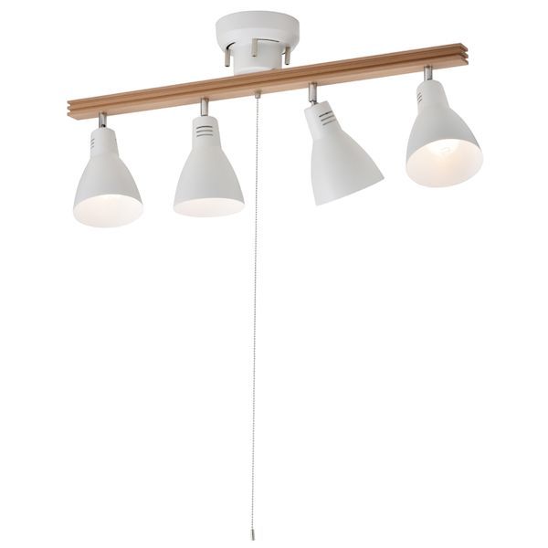 【新品・7営業日以内発送】オーム電機 06-1461 4灯シーリングライト LED電球付属／ホワイト LT－YY40AW－W 061461【沖縄離島販売不可】