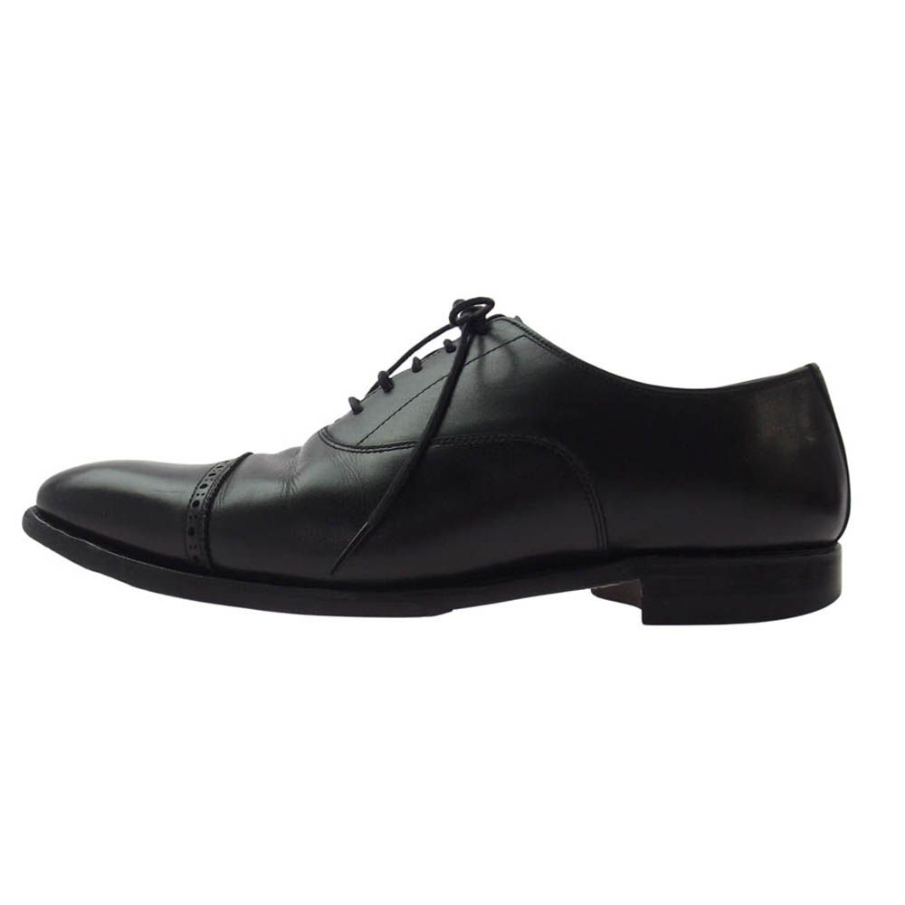 SCOTCH GRAIN スコッチグレイン F-0045 45周年記念 45th anniversary 内羽根 パンチドキャップ レザーシューズ ブラック系 24.5