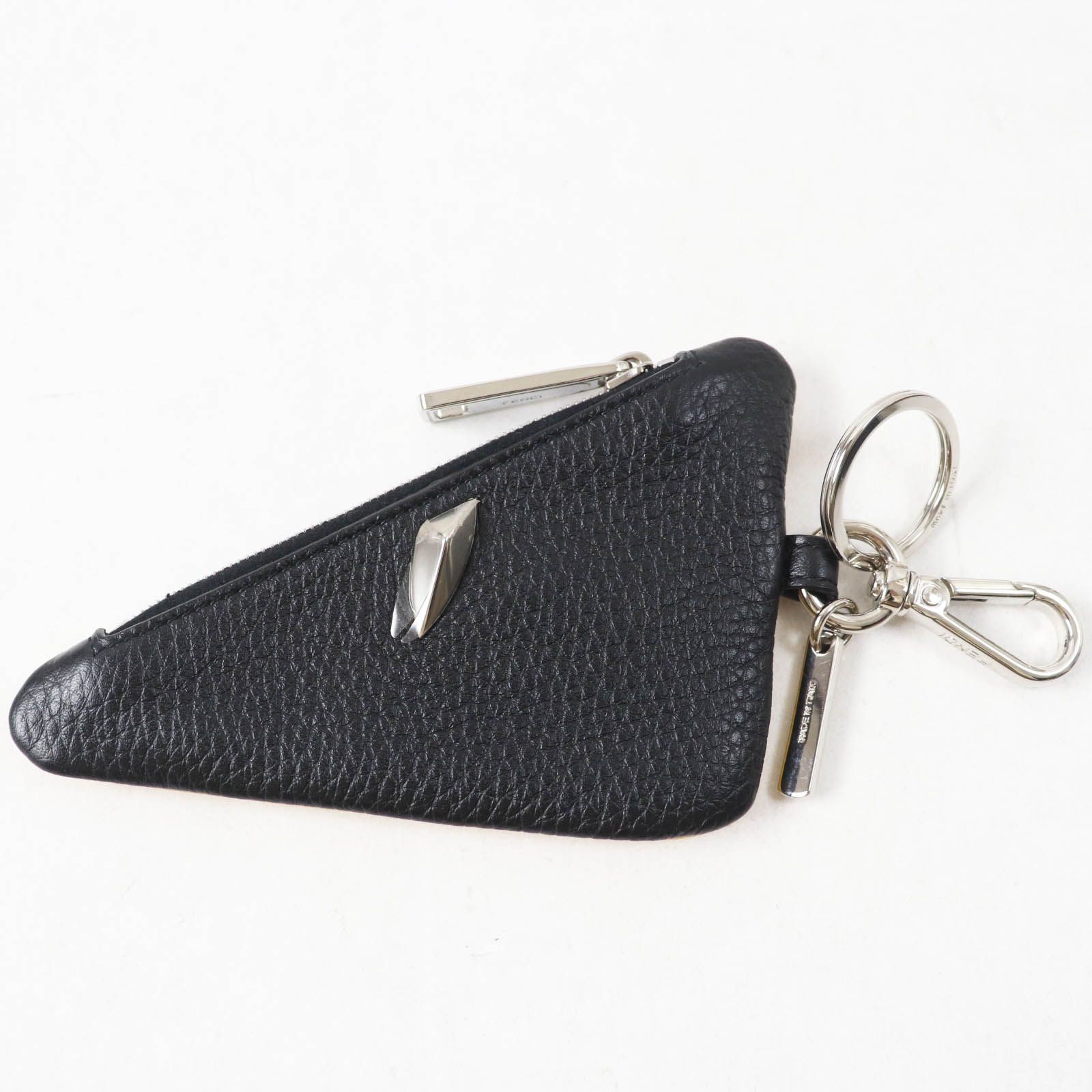 未使用品◎FENDI フェンディ バグズアイ 三角形 バイカラー