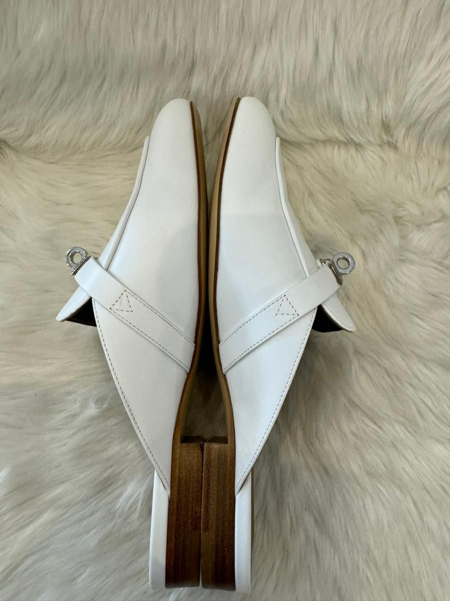 エルメスオズ ケリー シルバー金具 ミュール サンダル 黒ブラック 37 新同 エルメスオズ ケリー シルバー金具 ミュール サンダル 黒