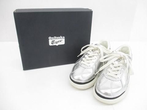 優 Onitsuka Tiger オニツカタイガー DELECITY デレシティ スニーカー 1183B874 22.5cm シルバー レディース