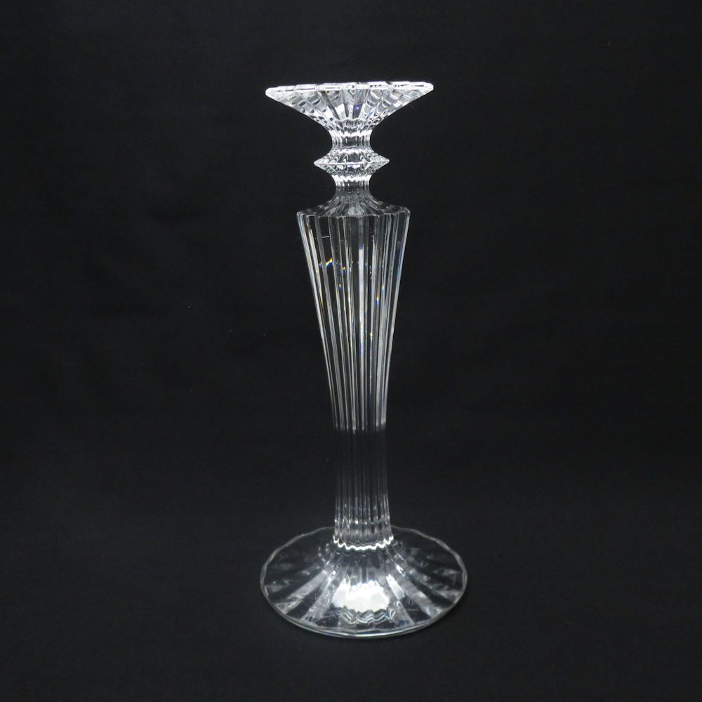 美品 Baccarat バカラ ミルニュイ キャンドルスタンド クリスタル H32  