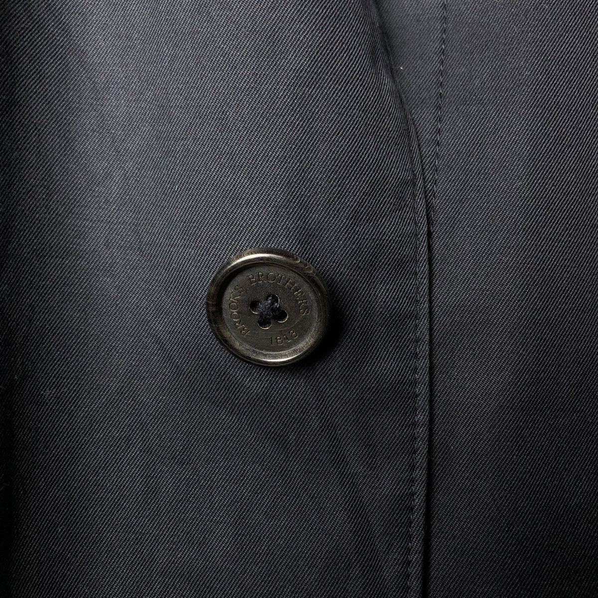 【美品】Brooks Brothers コート 黒M ステンカラー バルマカーン 古着 ブルックスブラザーズ Brooks Brothers ステンカラーコート