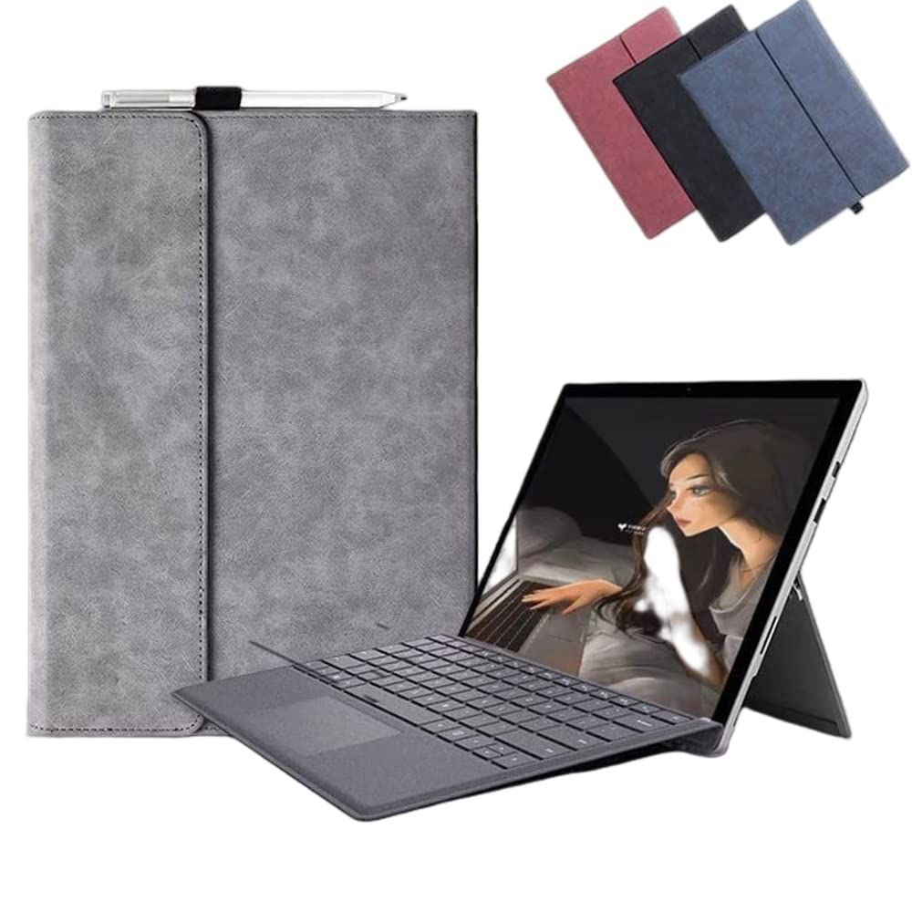 【新着商品】/surface 2017 保護カバー 4/5/6/7 薄型【キーボード付も収納可能】 耐衝撃 タッチペンホルダー付 スタンド機能付 7/6/5/4ケース、プロ ビンテージ柄 サーフェイスプロ7 12.3インチ Pro 