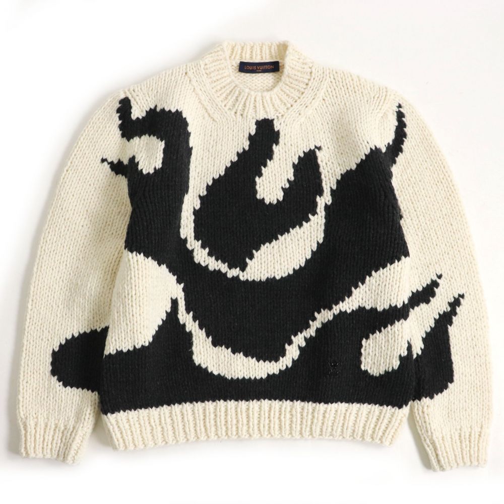 ルイヴィトン 21SS フレイム インタルシア ウール ニット セーター ルイヴィトン 21SS フレイム インタルシア ウール ニット セーター