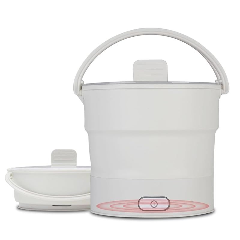 折りたためる電気ケトル MACOLAUDER 折り畳みケトル 100℃ 1L大容量 ミニ 電気 ポット ケトル 家庭用沸かし器 100-240V海外対応 2分沸騰 調乳器具 お湯 ラーメン 麻辣湯 スープ かゆ しゃぶしゃぶ コンパクト 1