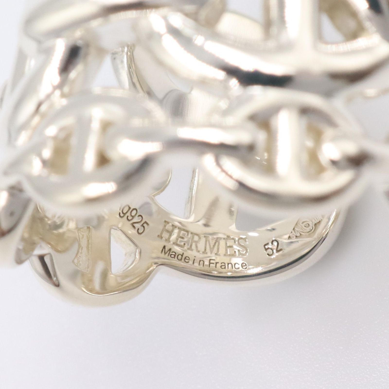 エルメス HERMES シルバー925 アンシェネリング シェーヌダンクル 美品 HERMES エルメス リング シェーヌダンクル アンシェネ GM Chaine