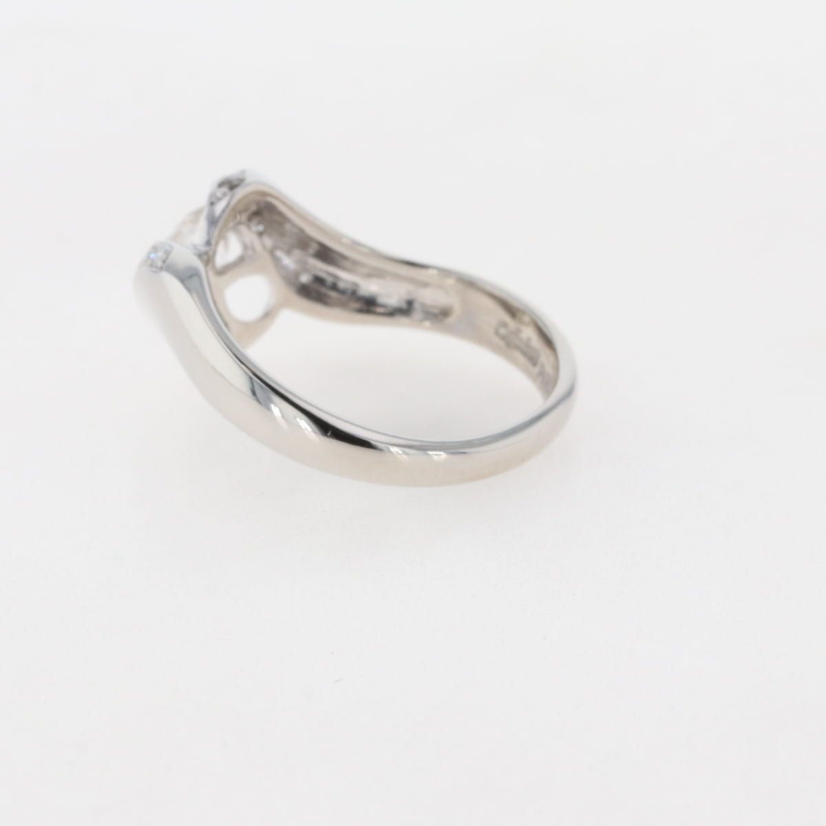ダイヤモンド デザインリング プラチナ 指輪 メレダイヤ リング 11号 