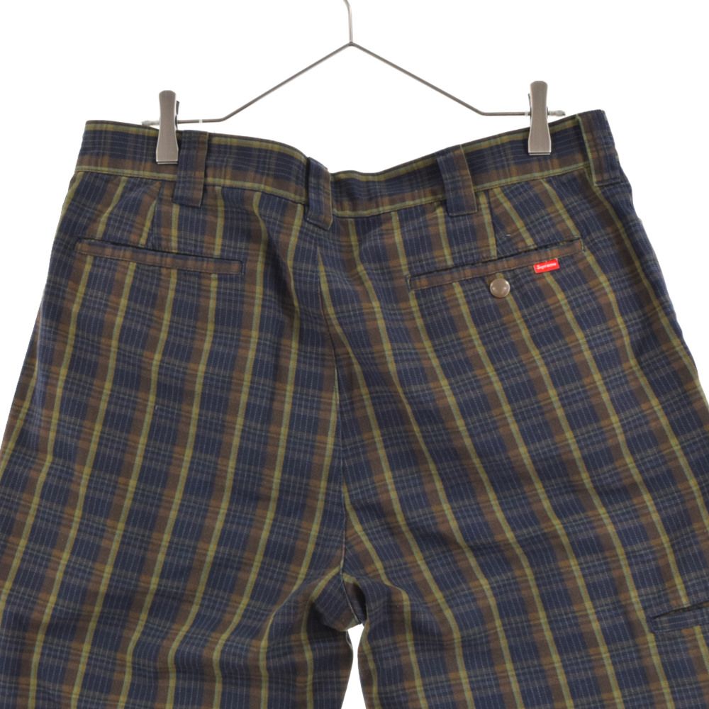 SUPREME (シュプリーム) 23SS Work Pant Navy Plaid チェック柄ワークパンツ ネイビー - メルカリ