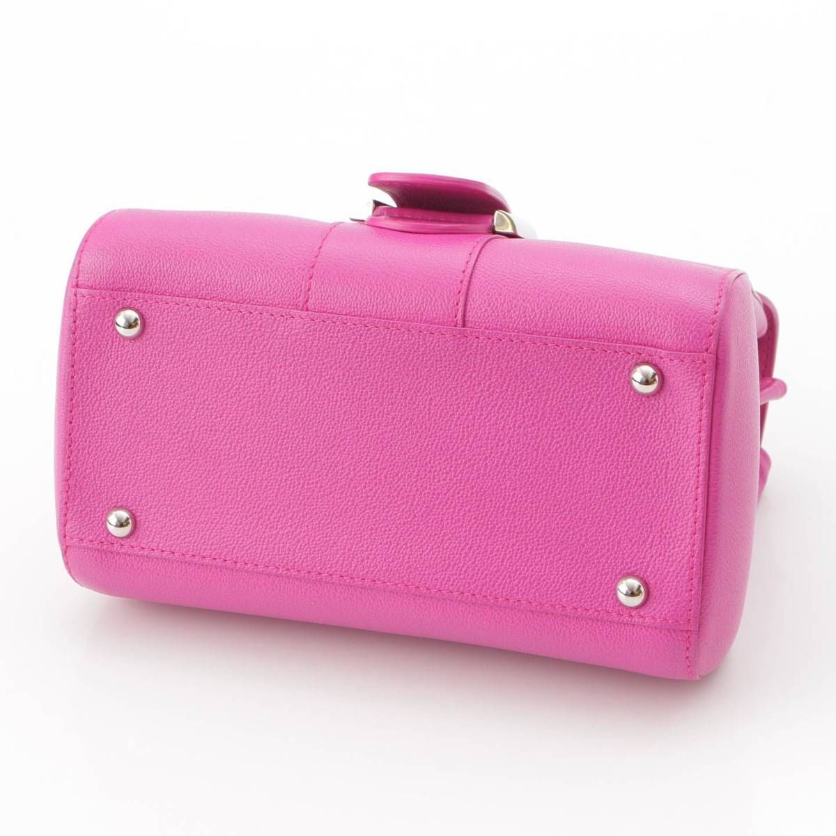 DELVAUX ブリヨン ミニ ピンク ロデオカーフスキン 2WAY バッグ デルボー DELVAUX ブリヨンミニ 2WAY ピンク シルバー レザー