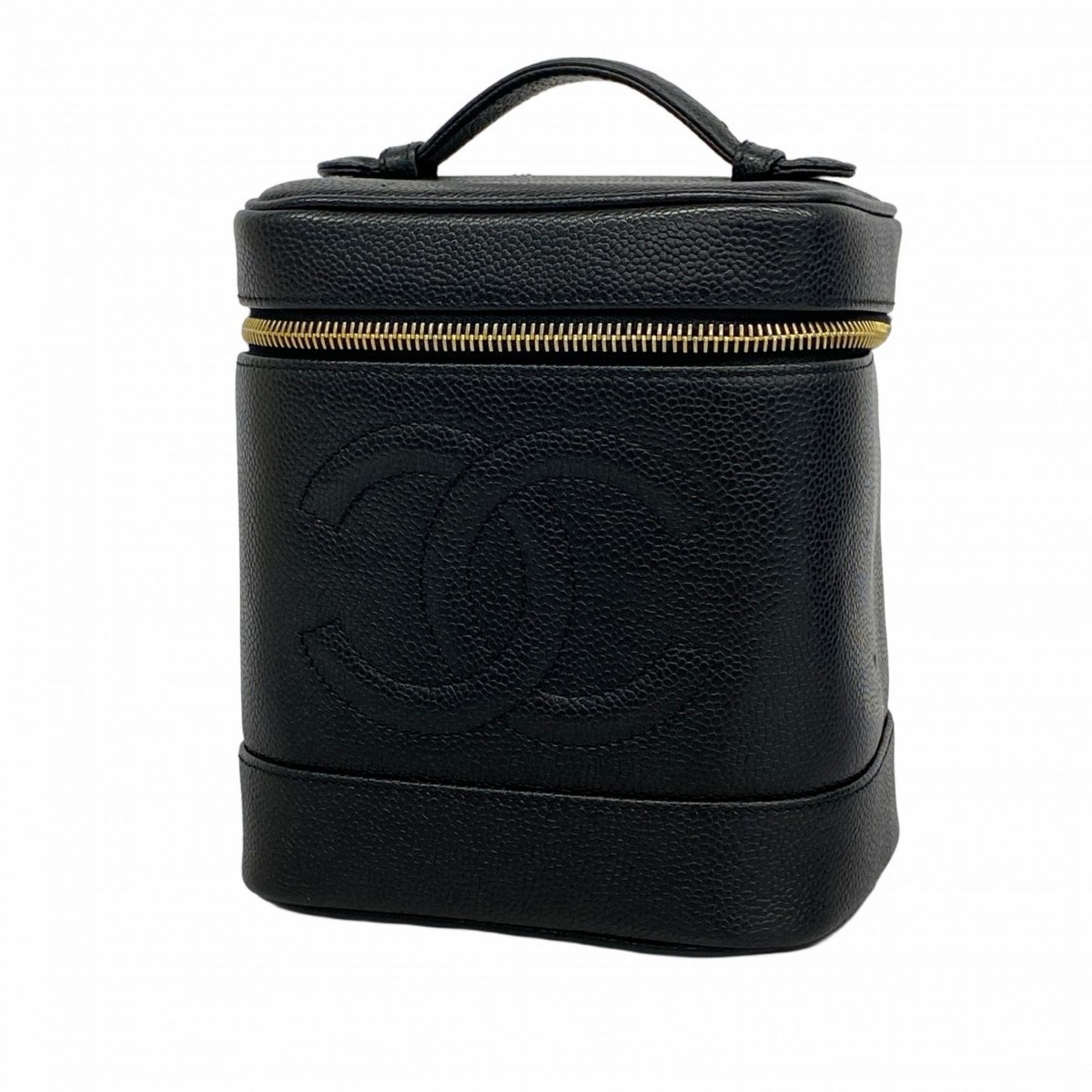 シャネル Chanel シャネル バニティバッグ キャビアスキン ブラック レディース