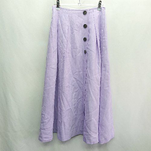 ノエラ Noela 配色刺繍フラワースカート （ラベンダー）