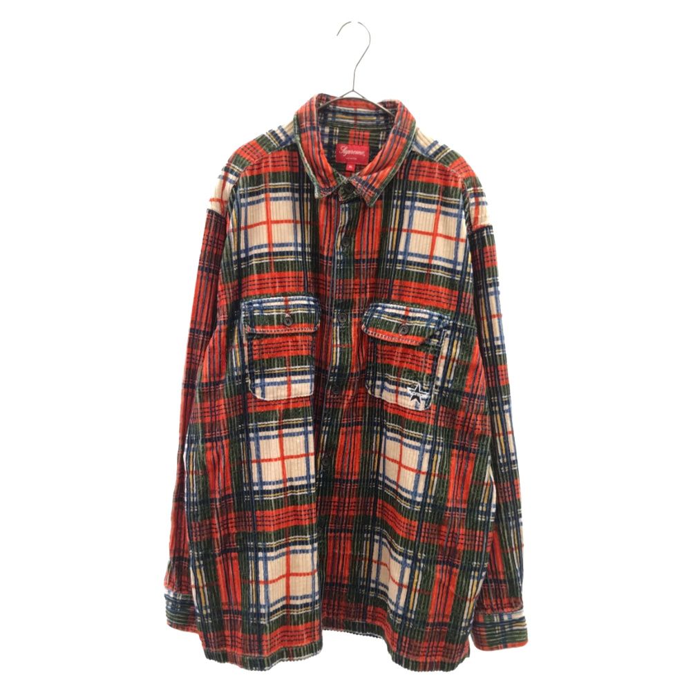 SUPREME (シュプリーム) 22SS Corduroy Shirt Plaid コーデュロイ 長袖 