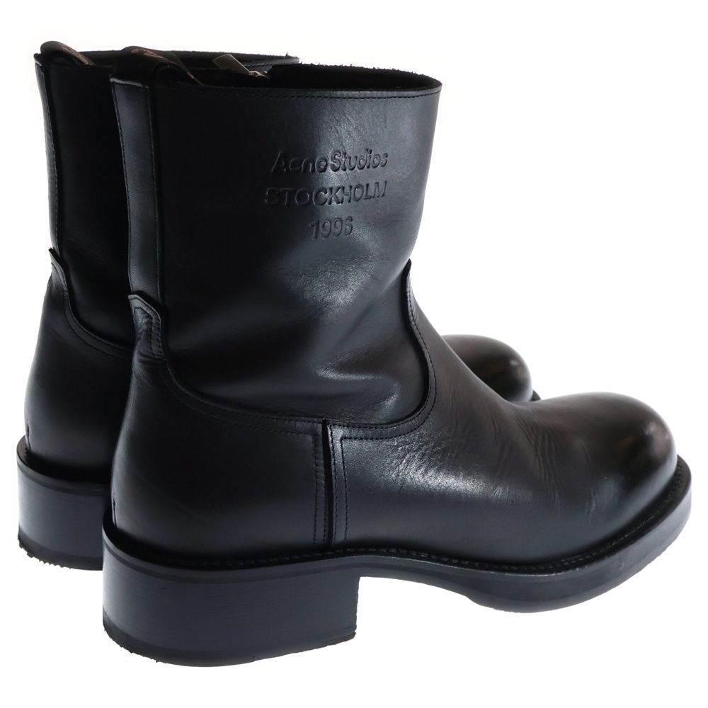 【美品！】 Acne Studios アクネ レザー ヒールブーツ 黒 ブラック Acne Studios (アクネ ストゥディオズ) Glossed low leather
