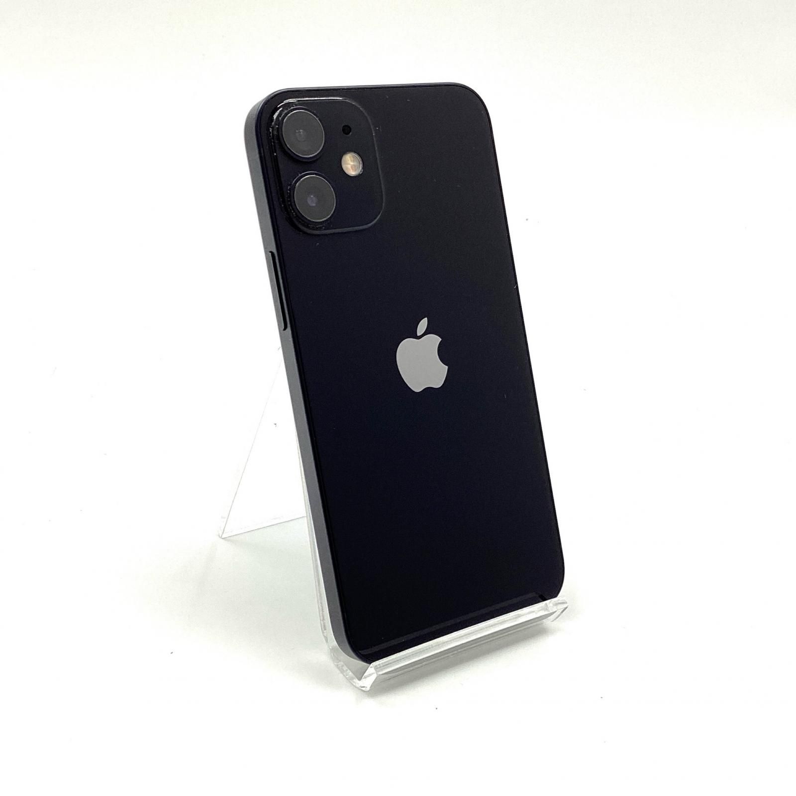 【全額返金保証】【最速発送】Apple iPhone 12 mini 64GB ブラック Softbank 白ロム 80% 動作確認済