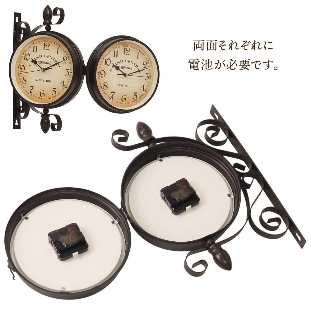 特価セール】回転 ＆ タイプ) (両面 ダブルフェイスクロック ウォール