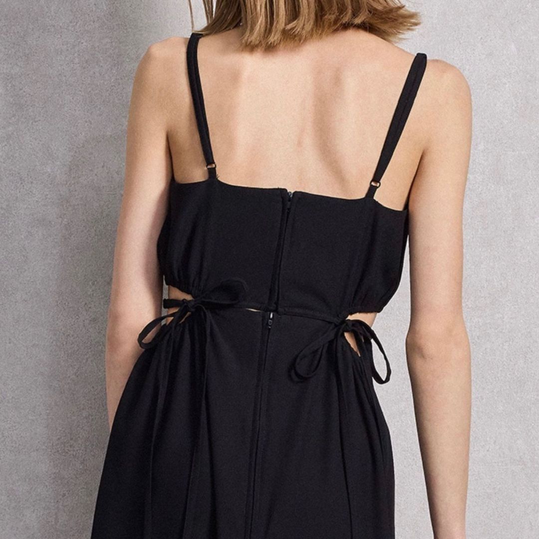 即納】SIDE OPEN BACK RIBBON LONGワンピース GYDA ジェイダ