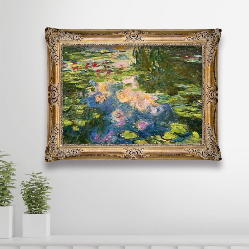 クロード・モネ　睡蓮　アートポスター　額装 送料無料 クロード・モネ 睡蓮-すいれん- 額付きポスター