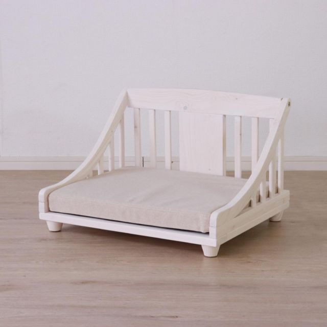 後藤家具物産 マットレス付きペットベッド PB-TI-S-WH ホワイト Sサイズ ペット家具 寝具 ソファー