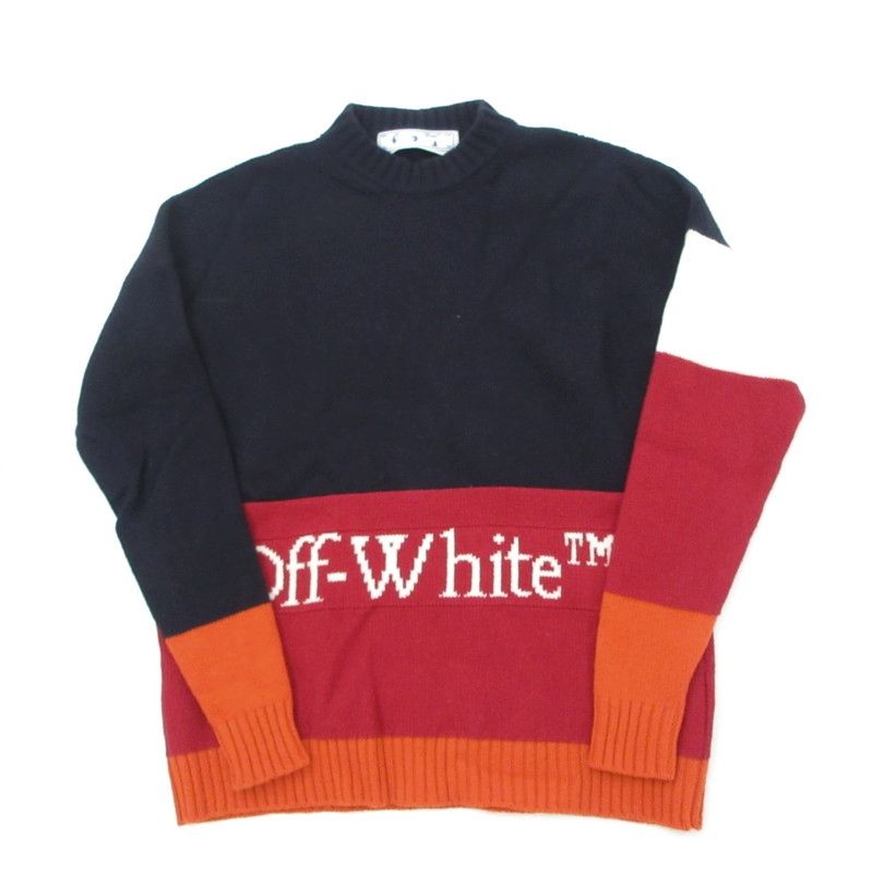 姫路東店】 中古 OFF-WHITE | オフホワイト セーター 国内正規品 COLOR BLOCK KNIT CREWNECK  OMHE048E20KNI001 マルチカラー 【108】 - メルカリ