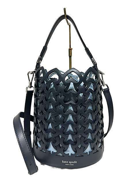 kate spade new york ケイトスペードニューヨーク バッグ ドリー スモール バケット カットワーク ネイビー系＿s02＿セルモアから ＿s-0146-r02