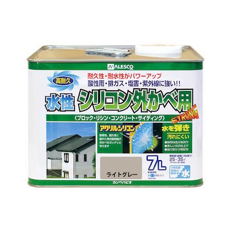 【新品・14営業日以内発送】カンペハピオ 00427650651070 水性シリコン外かべ用 ライトグレー 7L Kanpe Hapio 水性シリコン外壁用【キャンセル】【沖縄離島販売】