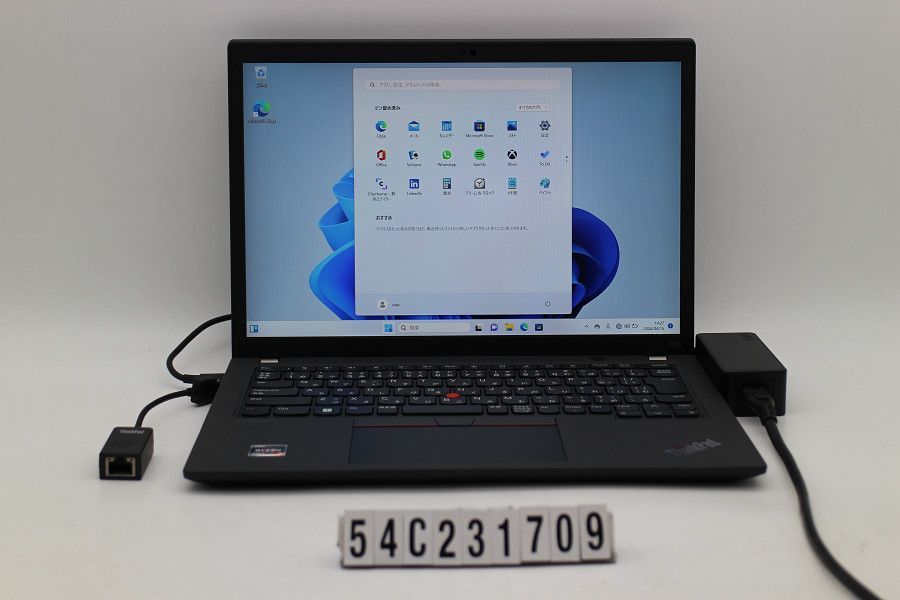 Lenovo ThinkPad X13 Gen2 Ryzen 5 Pro 5650U 2.3GHz/8GB/256GB(SSD)/13.3W/WUXGA(1920x1200)/Win11 【54C231709】