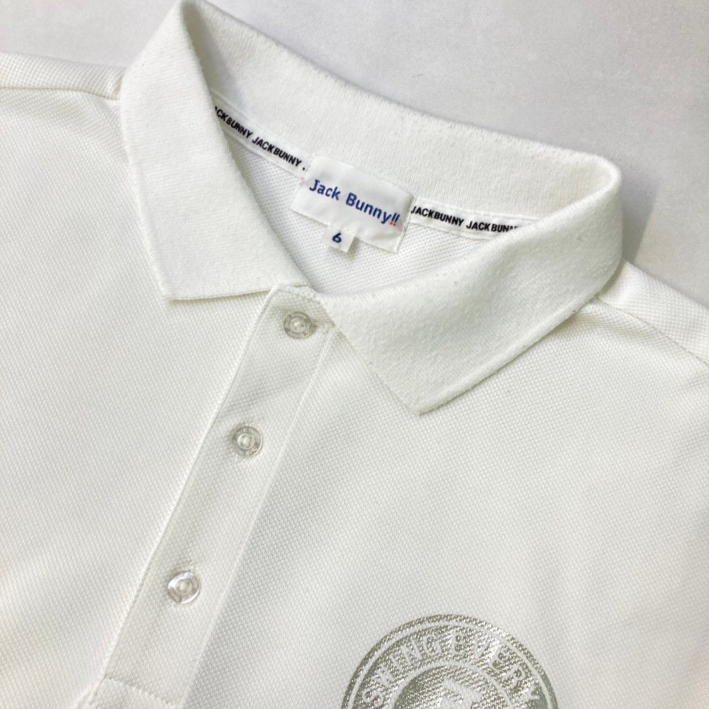 6 サイズ LL ジャックバニー ポロシャツ ホワイト メンズ 新品 ゴルフ ホワイト ポロシャツ LLサイズ6 ジャックバニー 新品 メンズゴルフ