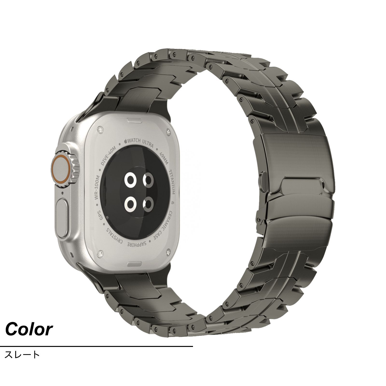 Apple Watch Ultraチタンバンド スレート 49mm対応 - メルカリ