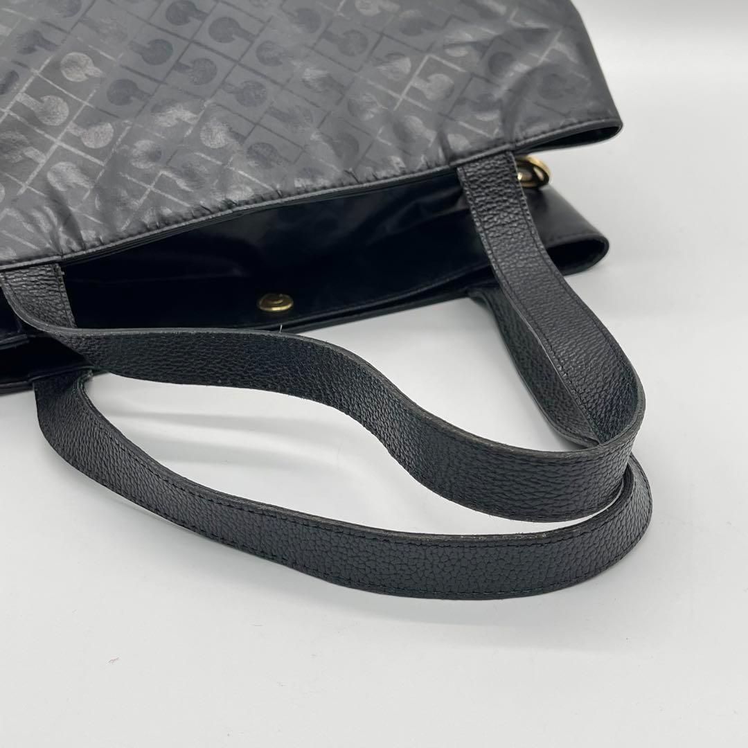 良品】GHERARDINI ゲラルディーニ ソフティ ハンドバッグ 黒色