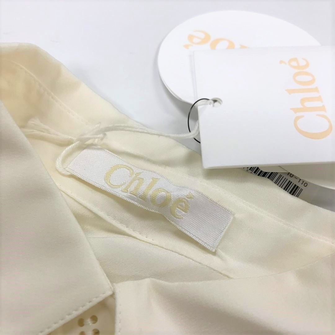 本日限定お値下げChloe ブラウス シルク混 フラワー柄ギャザーブラウス（シャツ & ブラウス