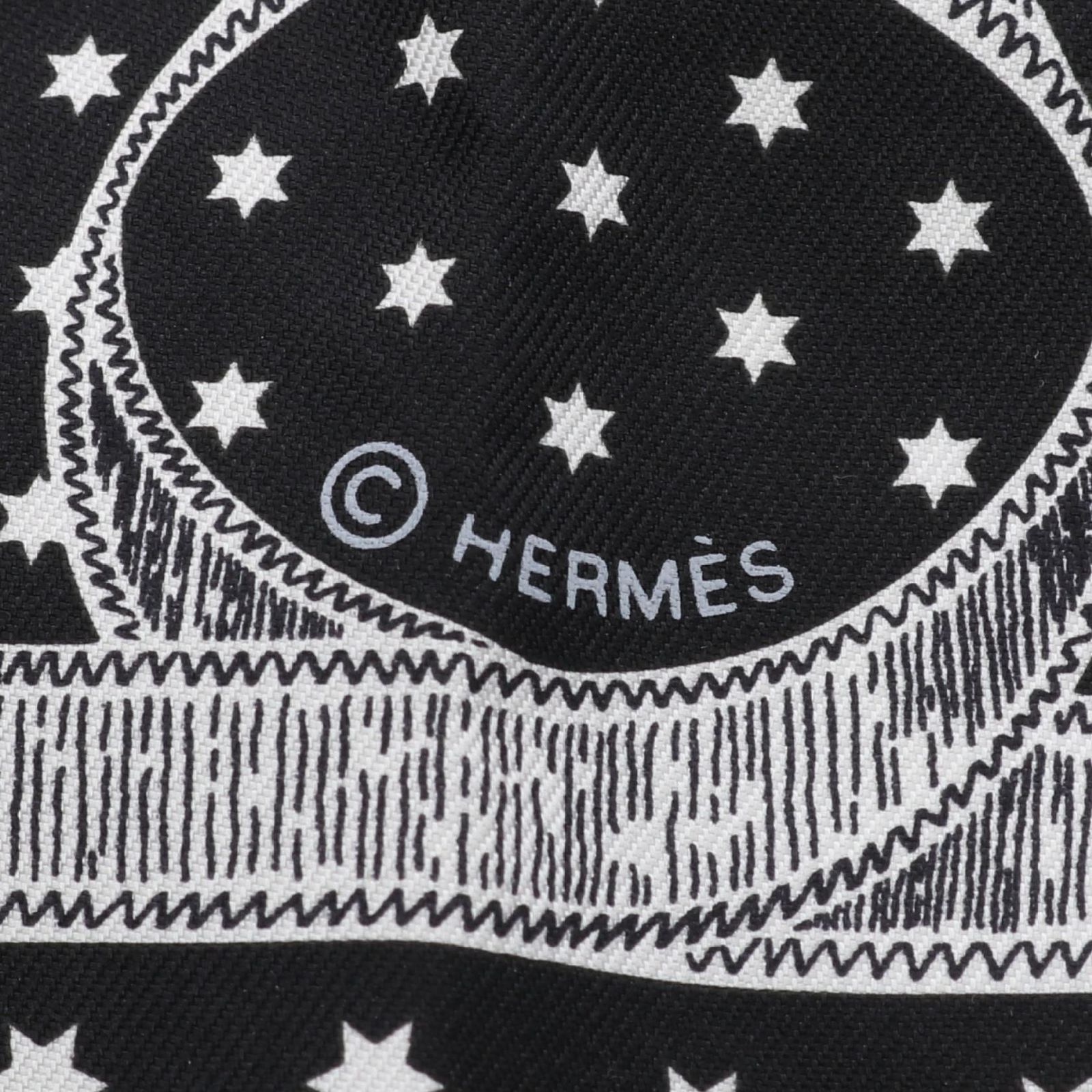 エルメス HERMES スカーフ カレ55 Eperon d'Or ブラック