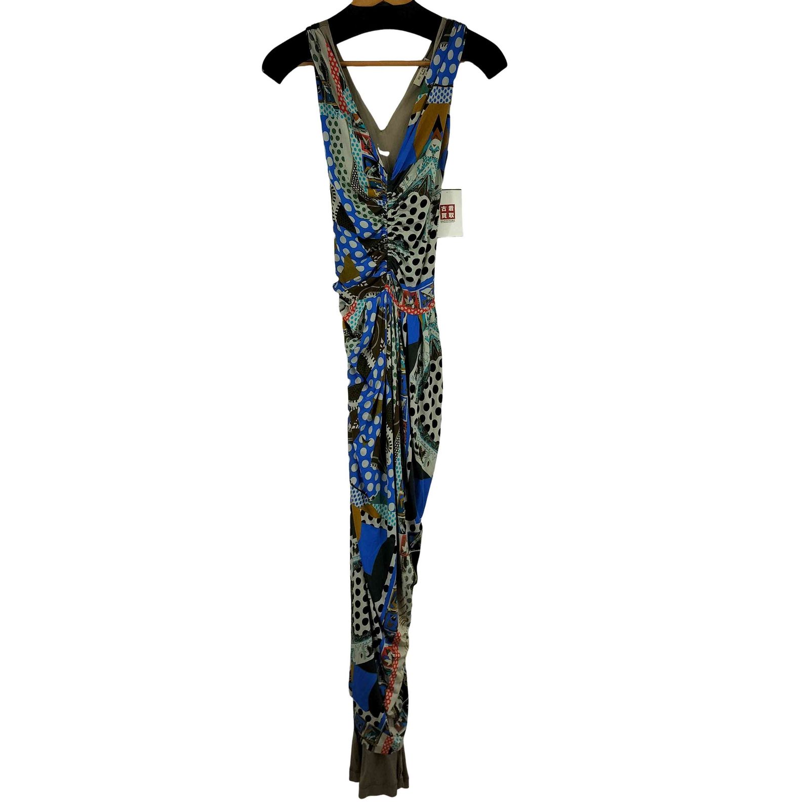 エトロ ETRO 総柄 レーヨン混 ノースリーブワンピース レディース 38