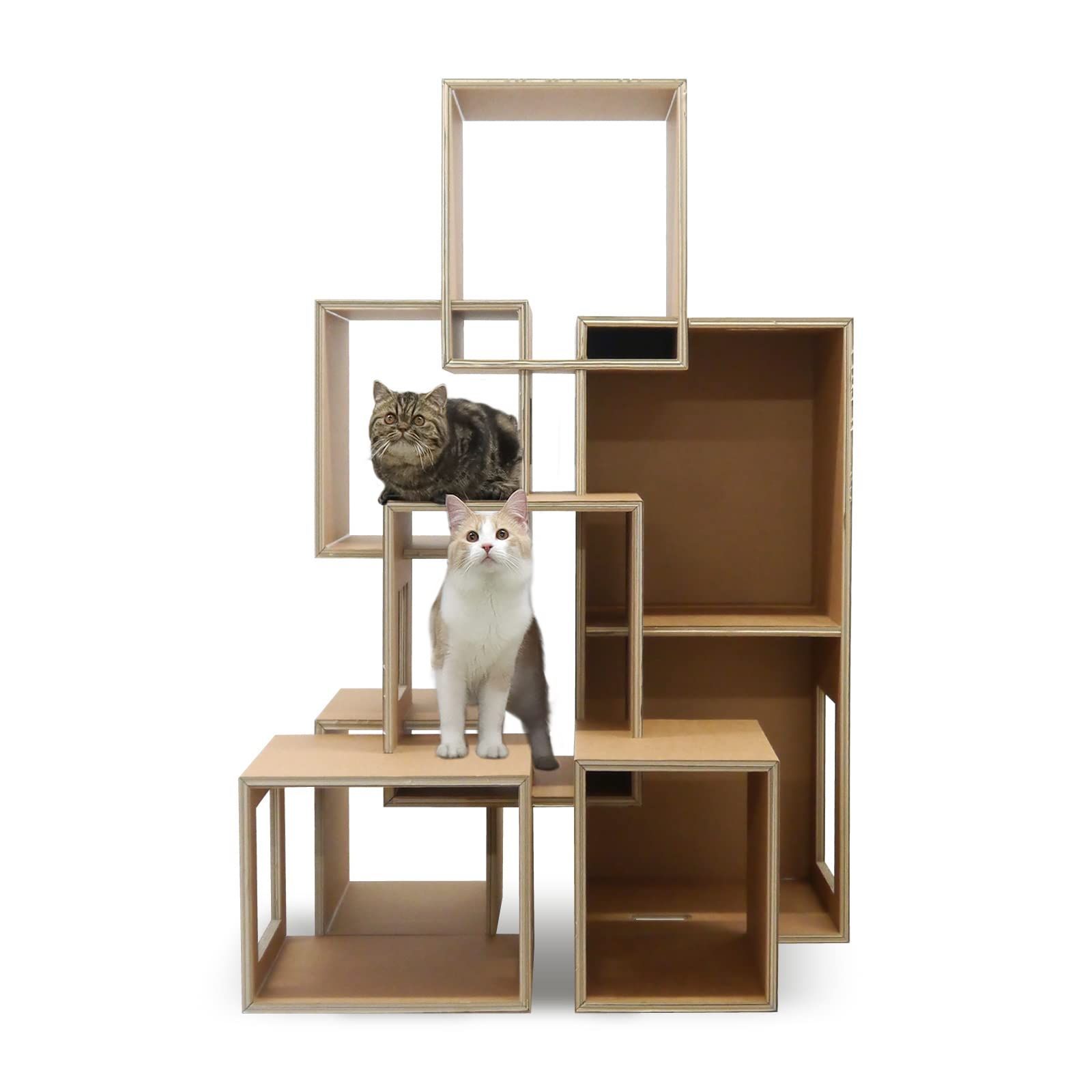 【数量限定】クラフト キャットタワー 強化ダンボール製 セブンルームズ ラージ KM-AW-019-02 STANDARD NEW 日本製 PAPER