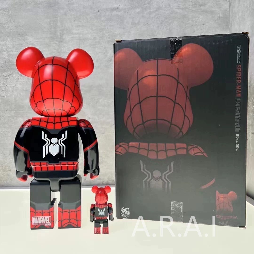 新品未使用】【割引価格】【数量限定】 ベアブリック BE@RBRICK マーベル SPIDER-MAN UPGRADED SUIT スパイダーマン  100％＆400％ - メルカリ