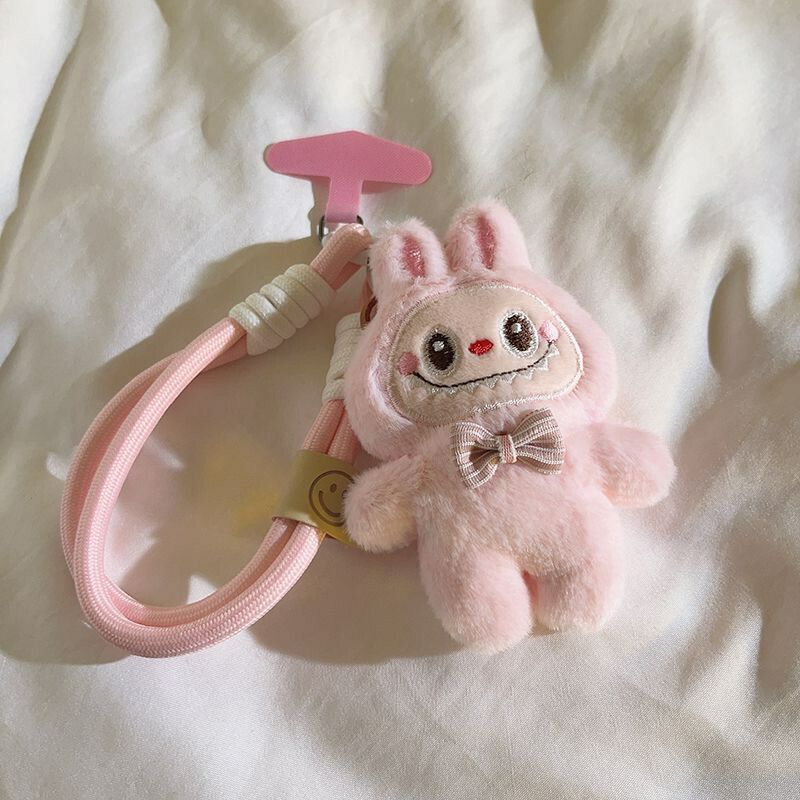 4つセット。ラブブ風ぬいぐるみキーホルダー ラブブ風 ぬいぐるみストラップ スマホストラップ 携帯