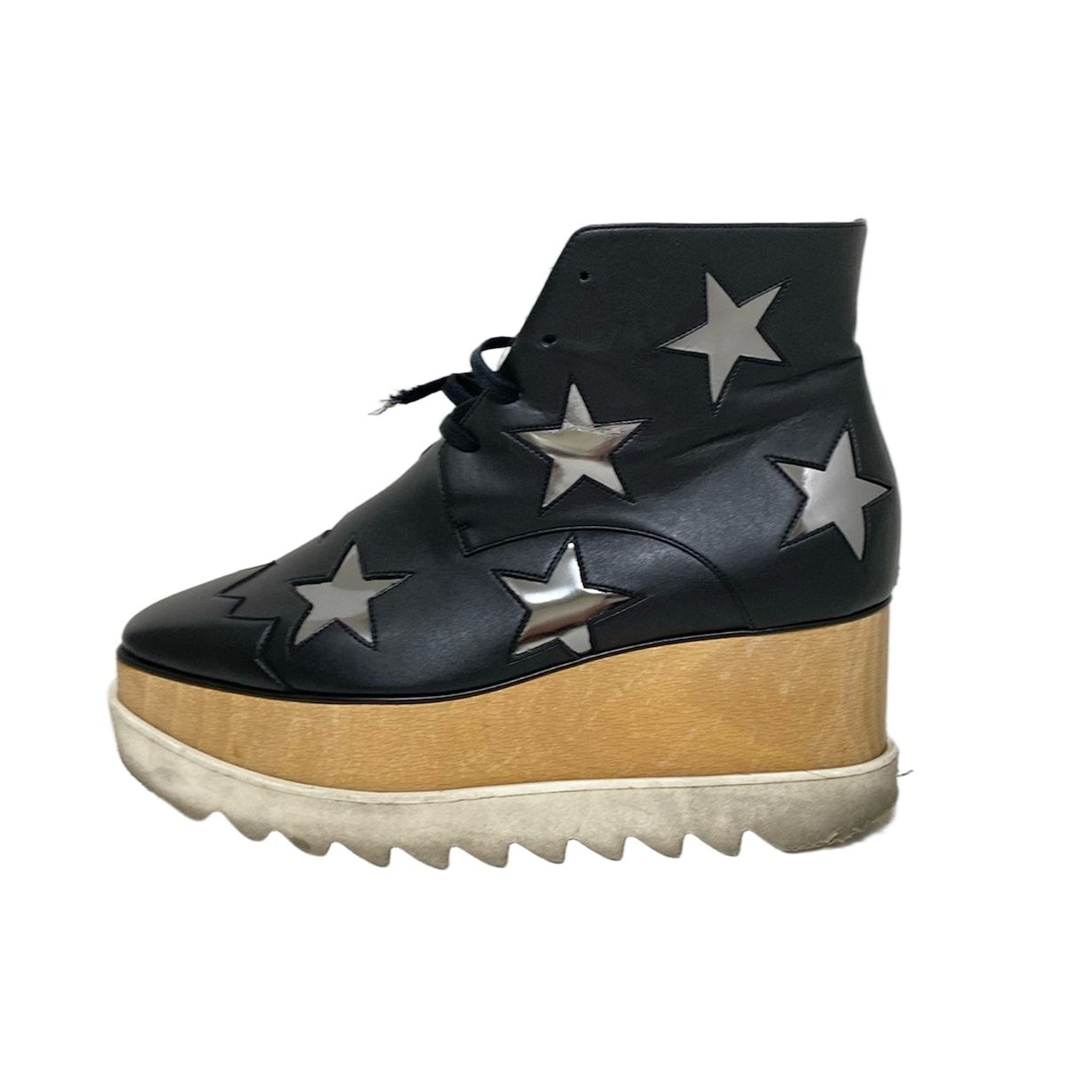 stellamccartney ステラマッカートニー ショートブーツ 39 1|2 レディース - 黒×ダークグレー スター 星