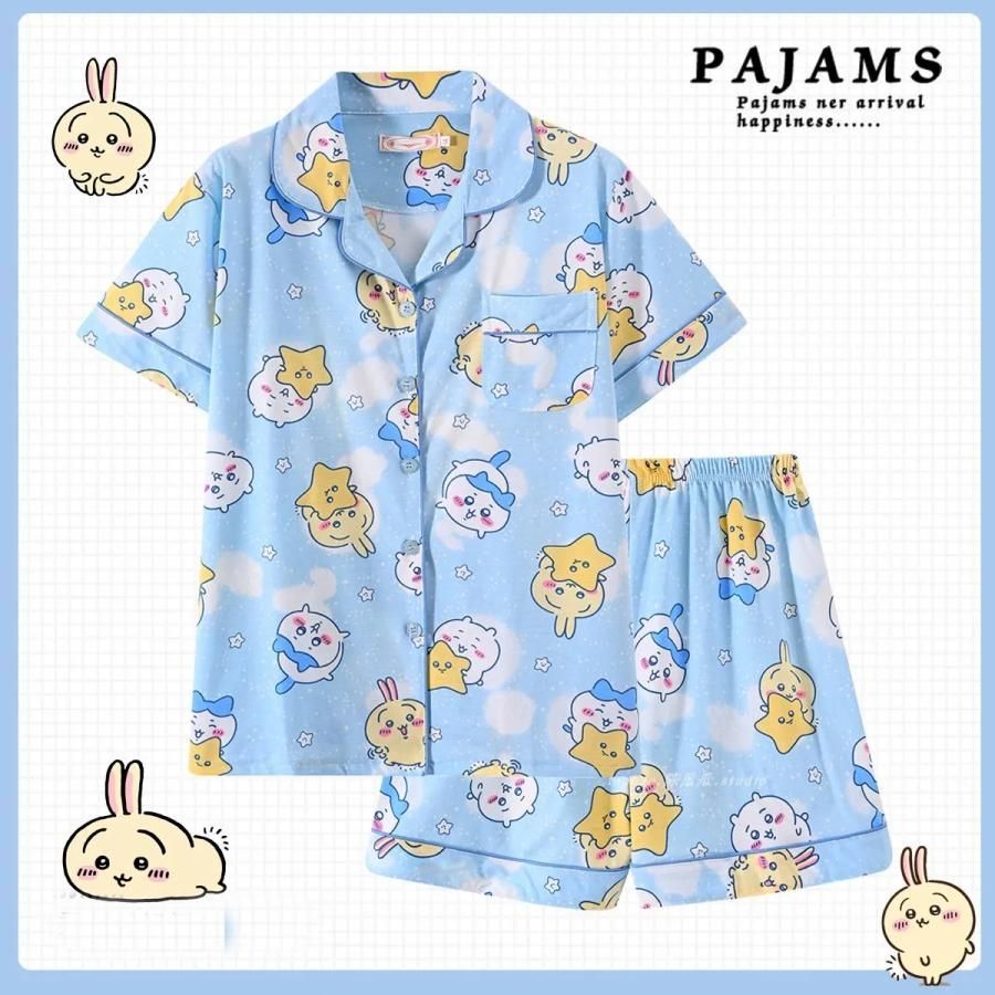 ちいかわ 半袖 上下セット ハチワレ うさぎ モモンガ パジャマ