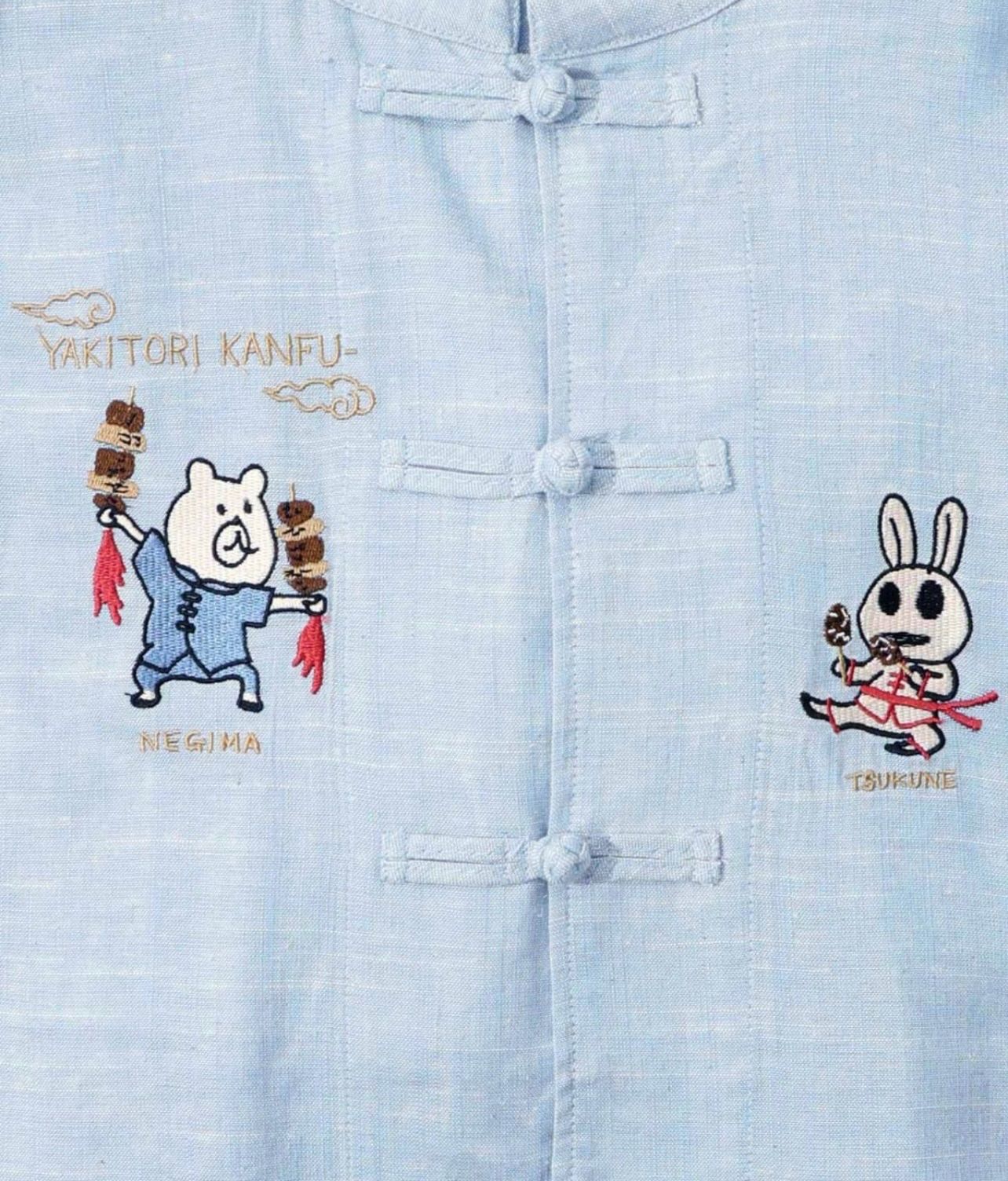 ウサギとクマ刺繍