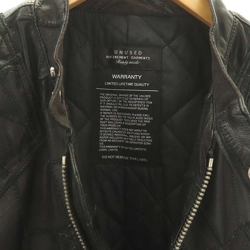レザーシングルライダースジャケット パッチワーク 希少デザイン