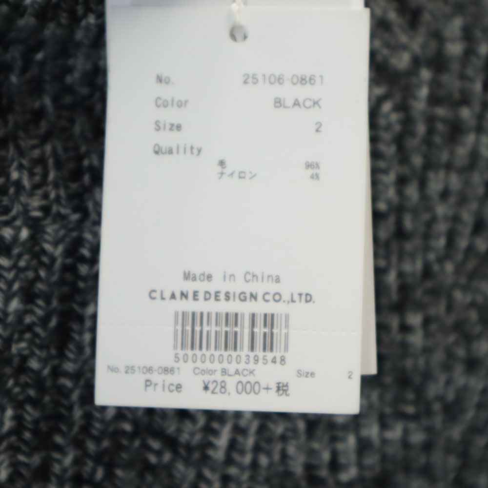 未使用 クラネオム 長袖 タートルネック セーター 2 ブラック 他 CLANE 