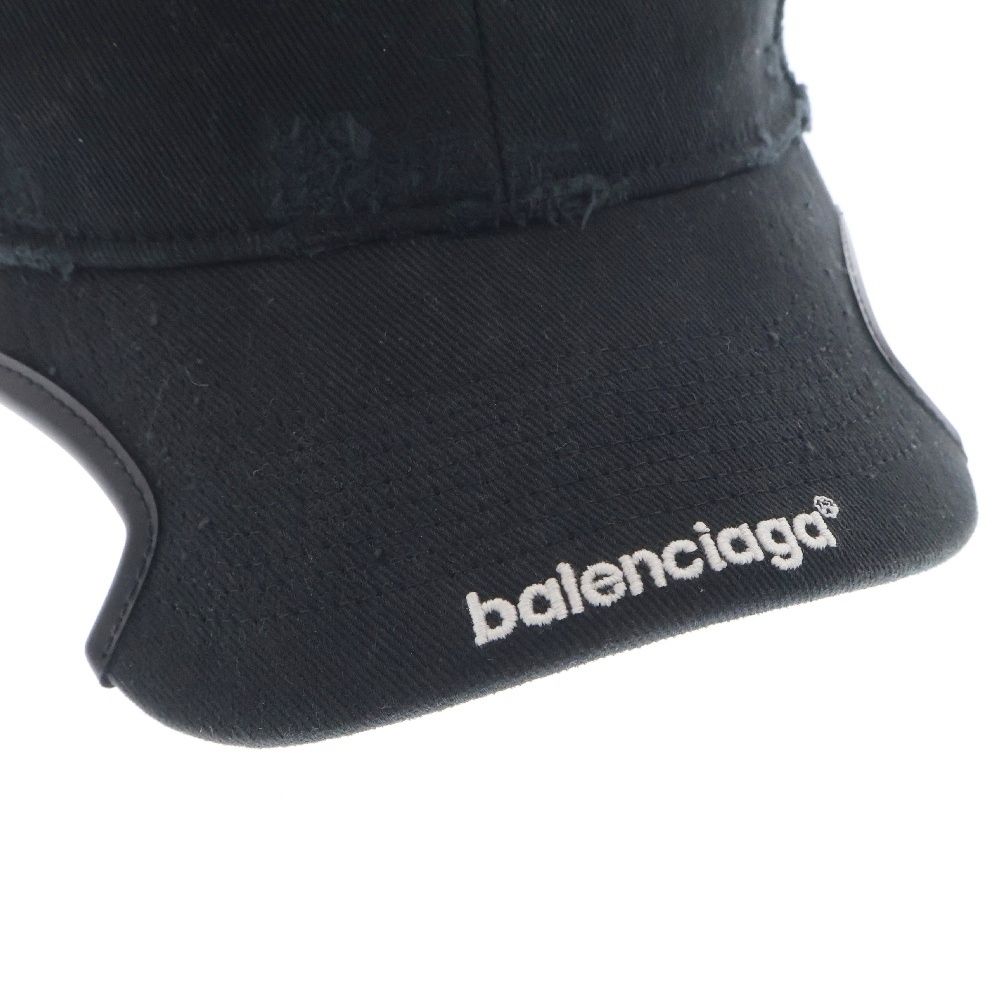 BALENCIAGA (バレンシアガ) ダメージ加工 ロゴ刺繍 カットアウト