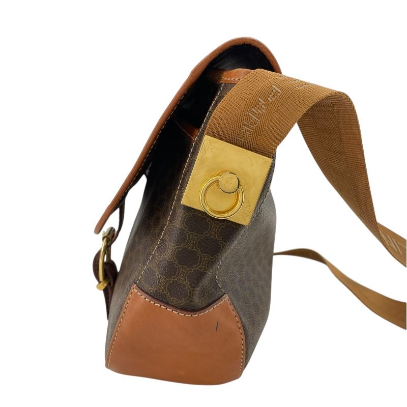 セリーヌ CELINE マダカム柄 メッセンジャーバッグ ブラウン GD金具 PVC ユニセックス メッセンジャーバッグ DECORATOM_COM_BR