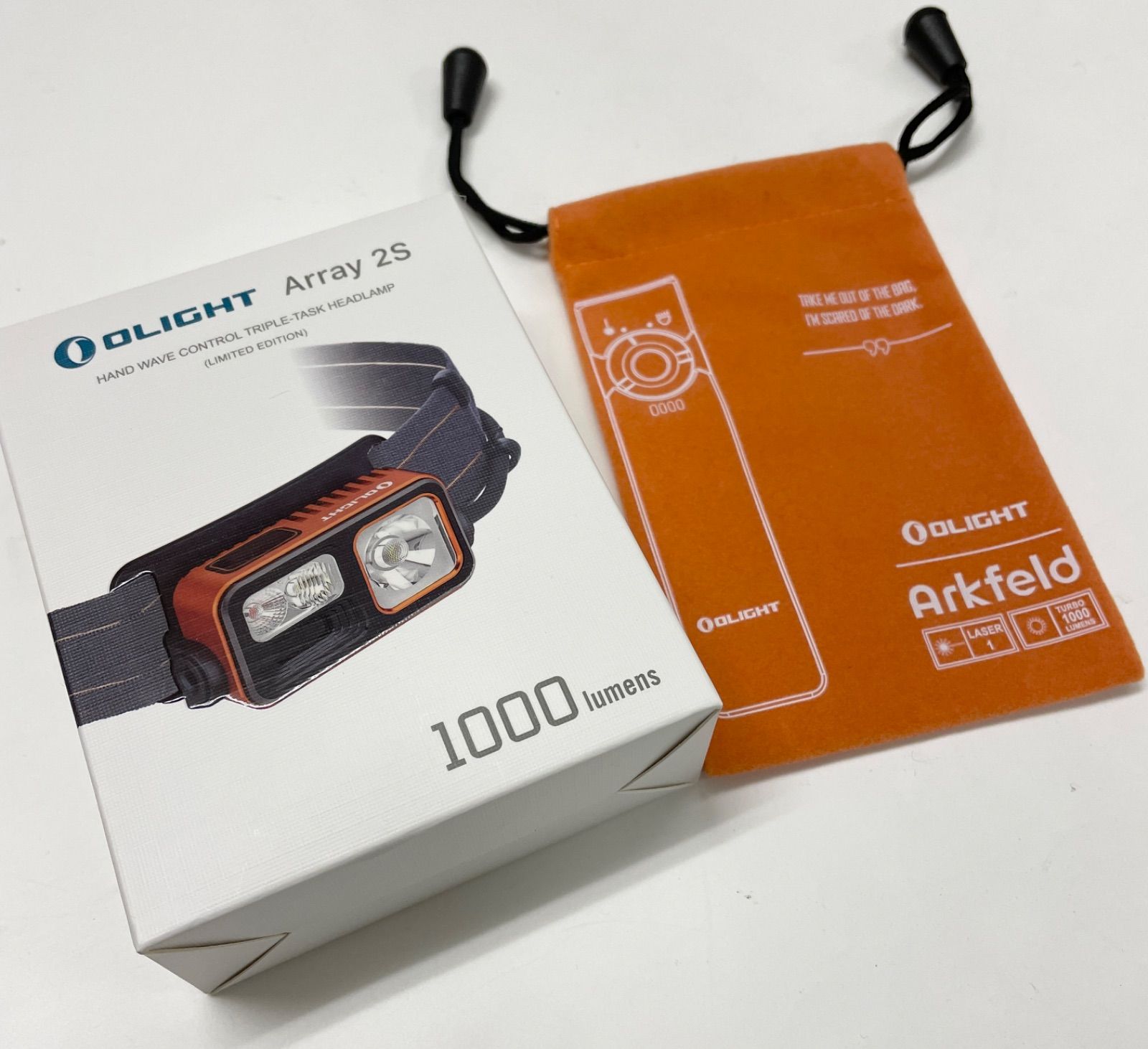 OLIGHT Array 2s オーライト ヘッドライト オレンジ 収納袋付き - メルカリ