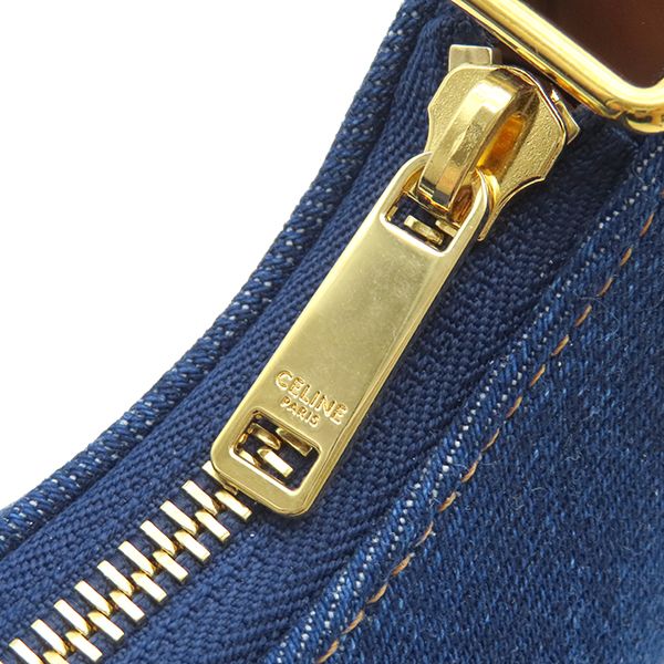 セリーヌ CELINE ハンドバッグ アヴァ デニム カーフ NAVY×TAN  