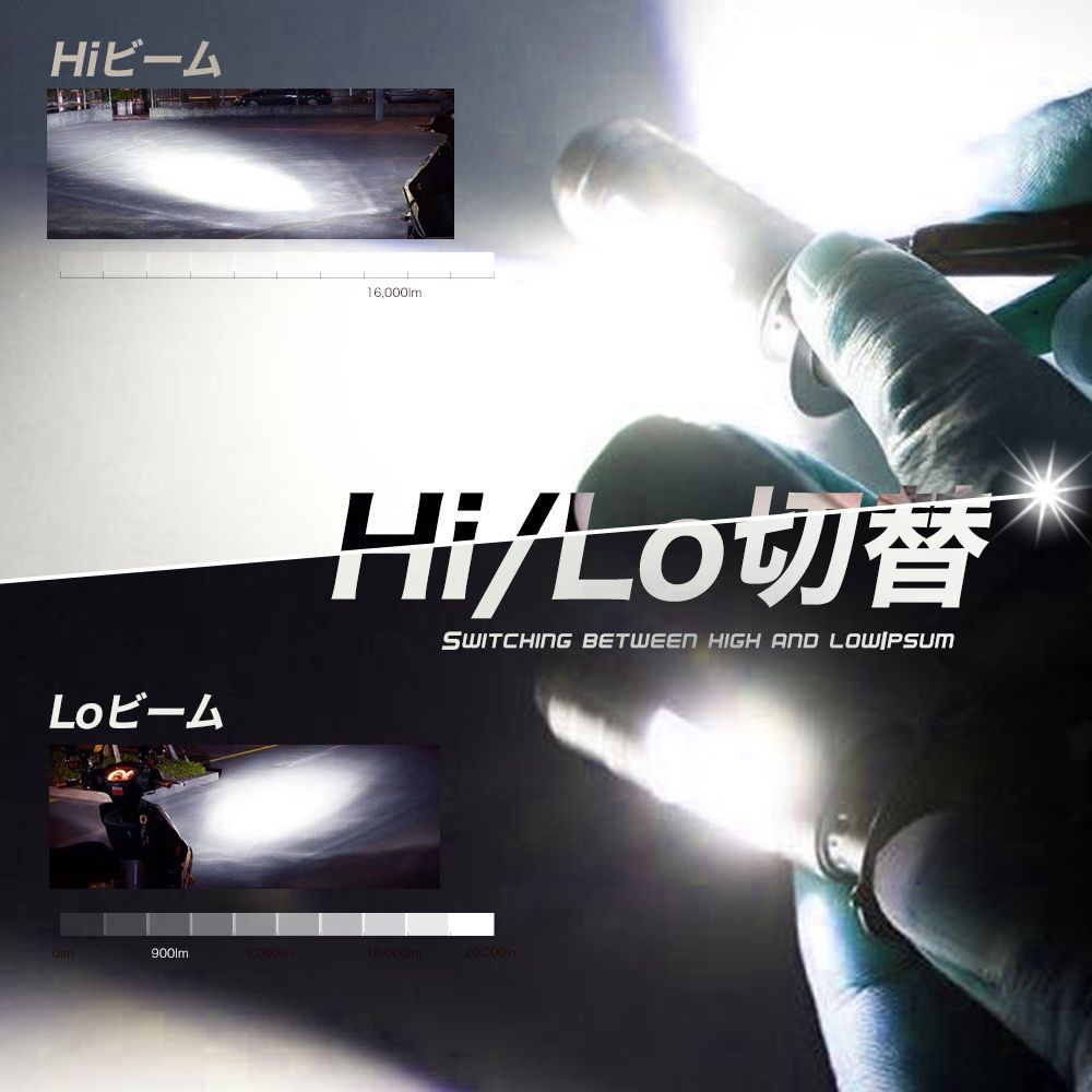 PH7 バイクヘッドライト 2個 Hi/Lo LED バルブ 原付 スクーター ジョグ ディオ モンキー ゴリラ カブ ジャイロ エイプ レッツ シグナス 040