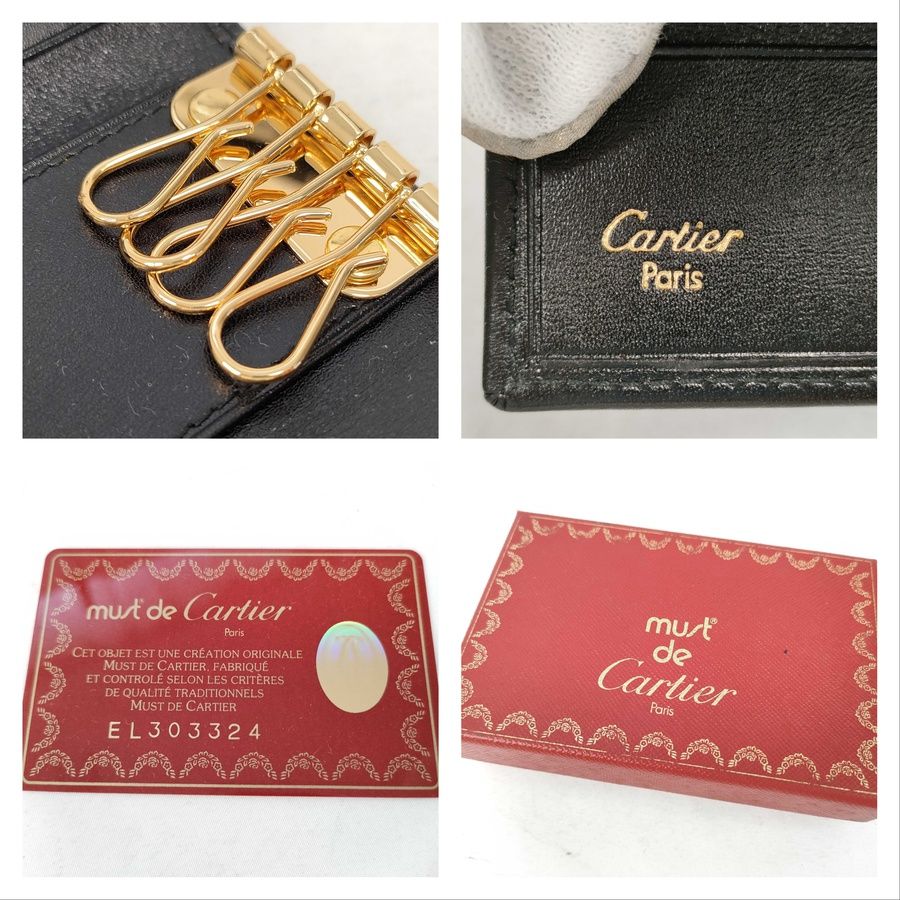超美品  カルティエ パシャ レザー 4連 キーケース 超美品 Cartier カルティエ キーケース パシャライン 4連キー