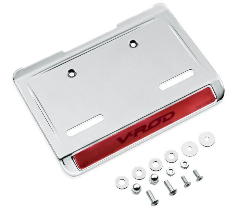クローム ライセンスプレートマウントカバー 2004〜11年V-ROD